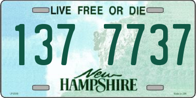 NH license plate 1377737