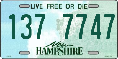 NH license plate 1377747