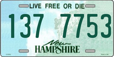 NH license plate 1377753
