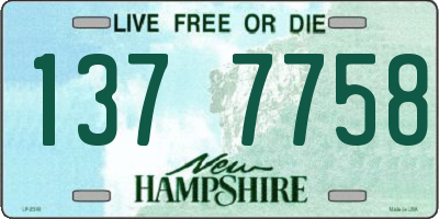 NH license plate 1377758