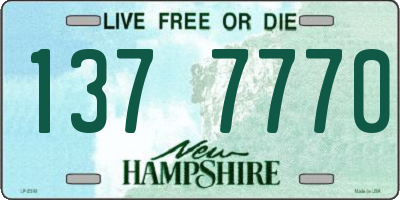 NH license plate 1377770