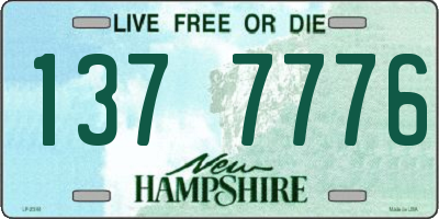NH license plate 1377776