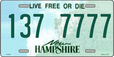 NH license plate 1377777