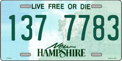 NH license plate 1377783