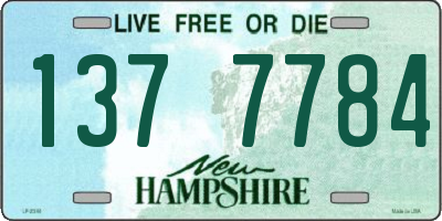 NH license plate 1377784