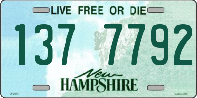 NH license plate 1377792