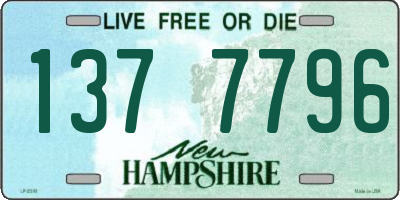 NH license plate 1377796