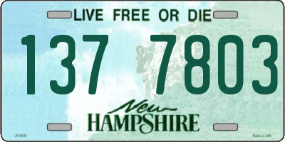 NH license plate 1377803