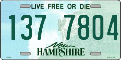 NH license plate 1377804