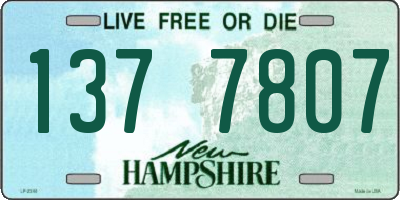NH license plate 1377807