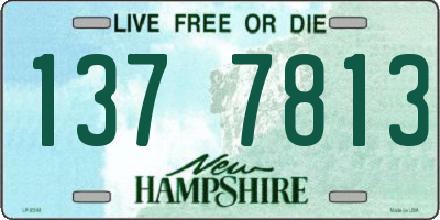 NH license plate 1377813