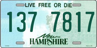 NH license plate 1377817