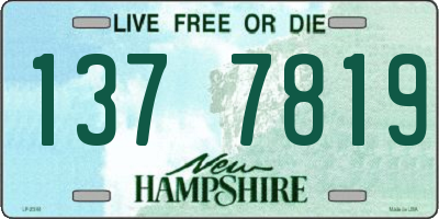 NH license plate 1377819