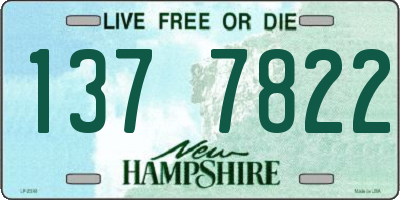 NH license plate 1377822
