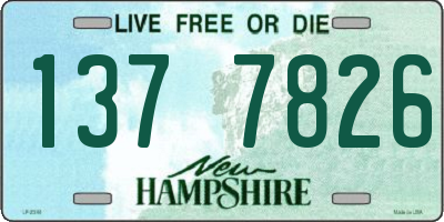 NH license plate 1377826