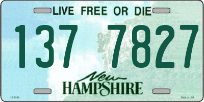 NH license plate 1377827