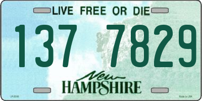NH license plate 1377829