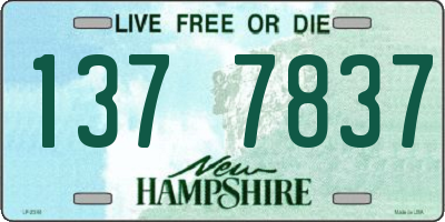 NH license plate 1377837
