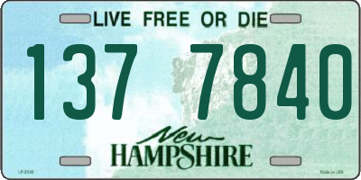 NH license plate 1377840