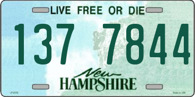 NH license plate 1377844