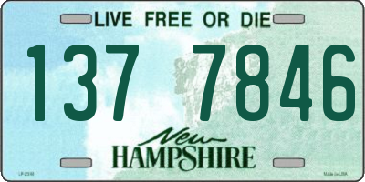 NH license plate 1377846