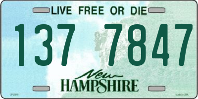 NH license plate 1377847
