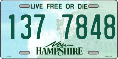 NH license plate 1377848