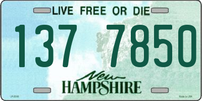 NH license plate 1377850