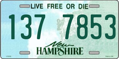 NH license plate 1377853