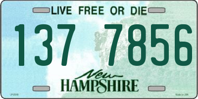 NH license plate 1377856