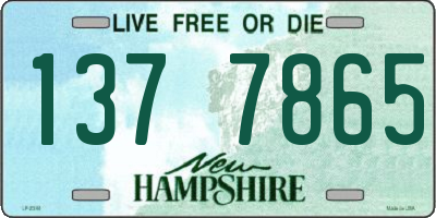NH license plate 1377865