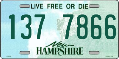 NH license plate 1377866
