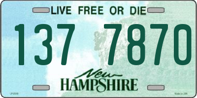 NH license plate 1377870