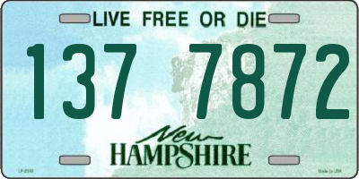 NH license plate 1377872