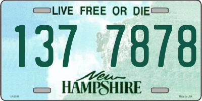 NH license plate 1377878