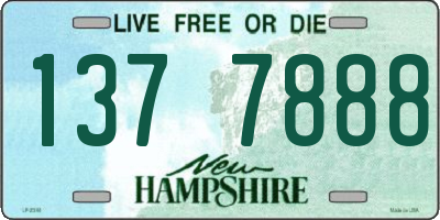 NH license plate 1377888