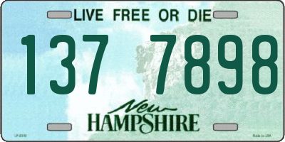 NH license plate 1377898
