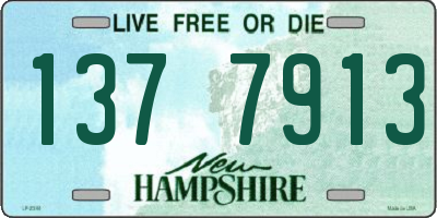 NH license plate 1377913