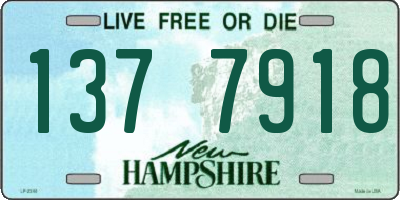 NH license plate 1377918