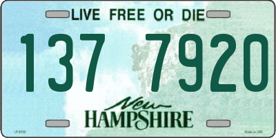 NH license plate 1377920