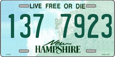 NH license plate 1377923