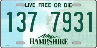 NH license plate 1377931