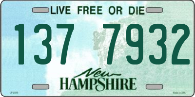 NH license plate 1377932