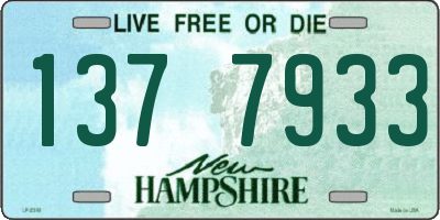 NH license plate 1377933