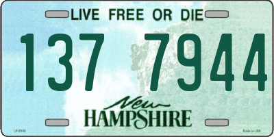 NH license plate 1377944