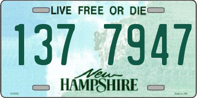 NH license plate 1377947