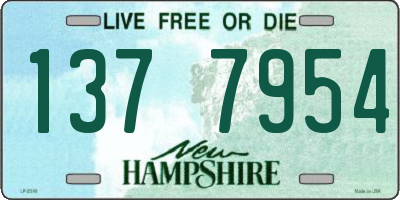 NH license plate 1377954