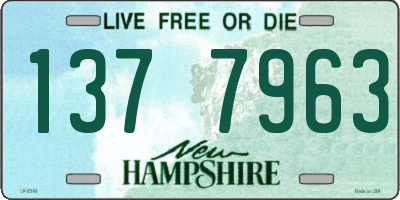 NH license plate 1377963