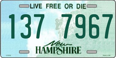 NH license plate 1377967