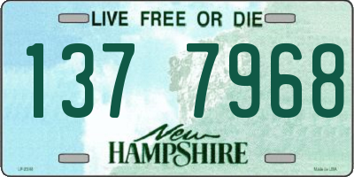 NH license plate 1377968